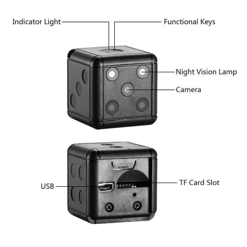 SQ16 Full HD Mini Camera Motion DV Recorder Night Version Video Sport DV Camera Dice Cam 1080P