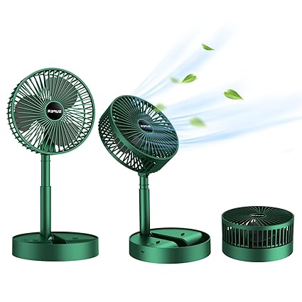 Folding Telescopic Floor Fan 3 Gears Summer Silent Desktop Retractable Fan For Office Bedroom School Usb Rechargeable Ventilator