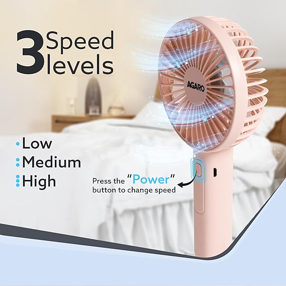 Summer Portable Mini Fan 3 Speed Adjustable Fans USB Rechargeable Desk Handheld Air Conditioner Cooler Outside Travel Artifact