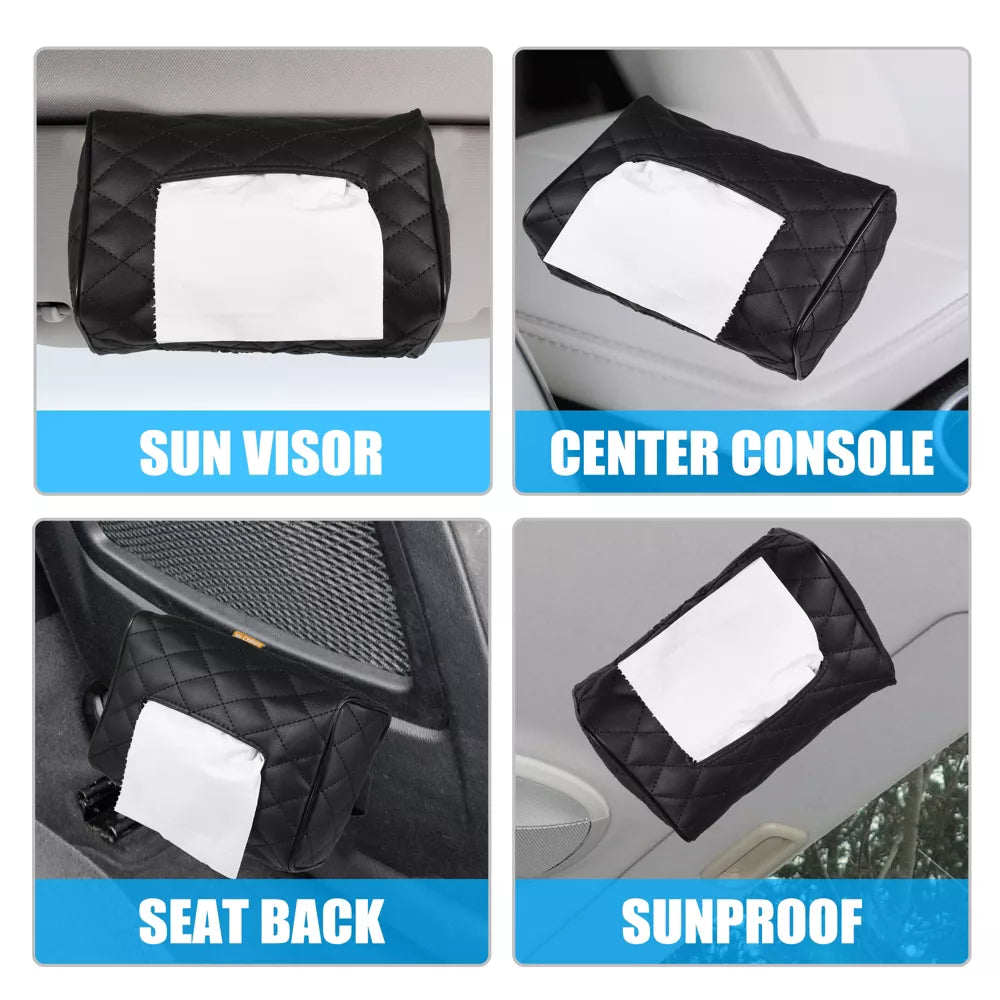 Unique Bargains Car Organizer Tissue Case