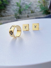 Louis Vuitton 18k Gold Plated Stainless Steel Jewelry