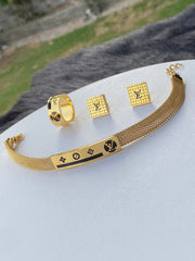 Louis Vuitton 18k Gold Plated Stainless Steel Jewelry