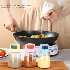 Pack of 3 Salt Shaker Clear Precise Control Quantitative Each Press 0.5g Pepper Spice Dispenser Measuring Seasoning Bottle Kitchen Gadgets