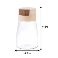 Pack of 3 Salt Shaker Clear Precise Control Quantitative Each Press 0.5g Pepper Spice Dispenser Measuring Seasoning Bottle Kitchen Gadgets