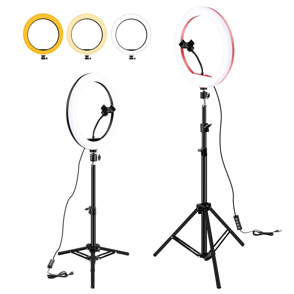 26cm Ring Light with 2.1M Adjustable Tripod Stand