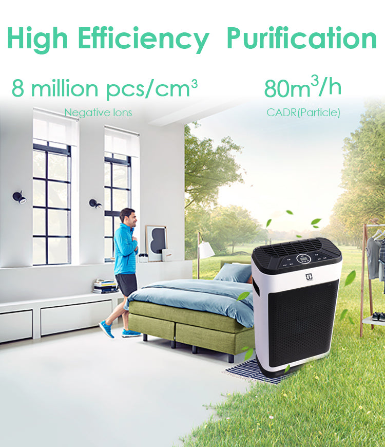 Negative Ion Portable Air Purifier UV Sterilization Removal of Formaldehyde Haze PM2.5 Air Purifier